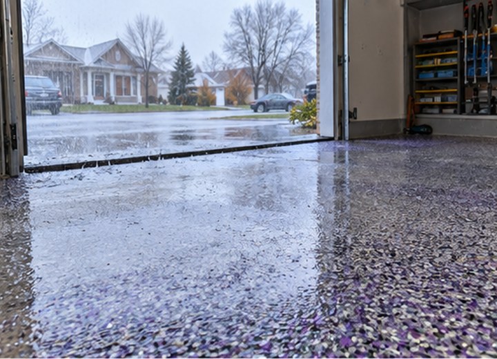 Moisture and temperature swings — visual example for What is the best time of year to coat a garage in Windsor–Essex?