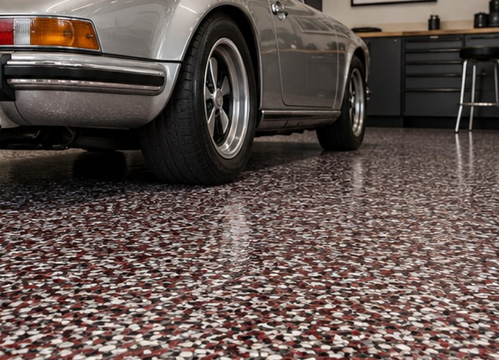 Performance contrast — visual example for Garage floor colour ideas that work with real life