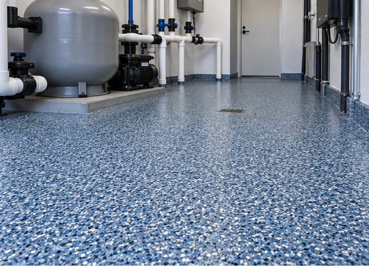 Fine aggregate feel — visual example for Quartz broadcast floors: the practical decorative option